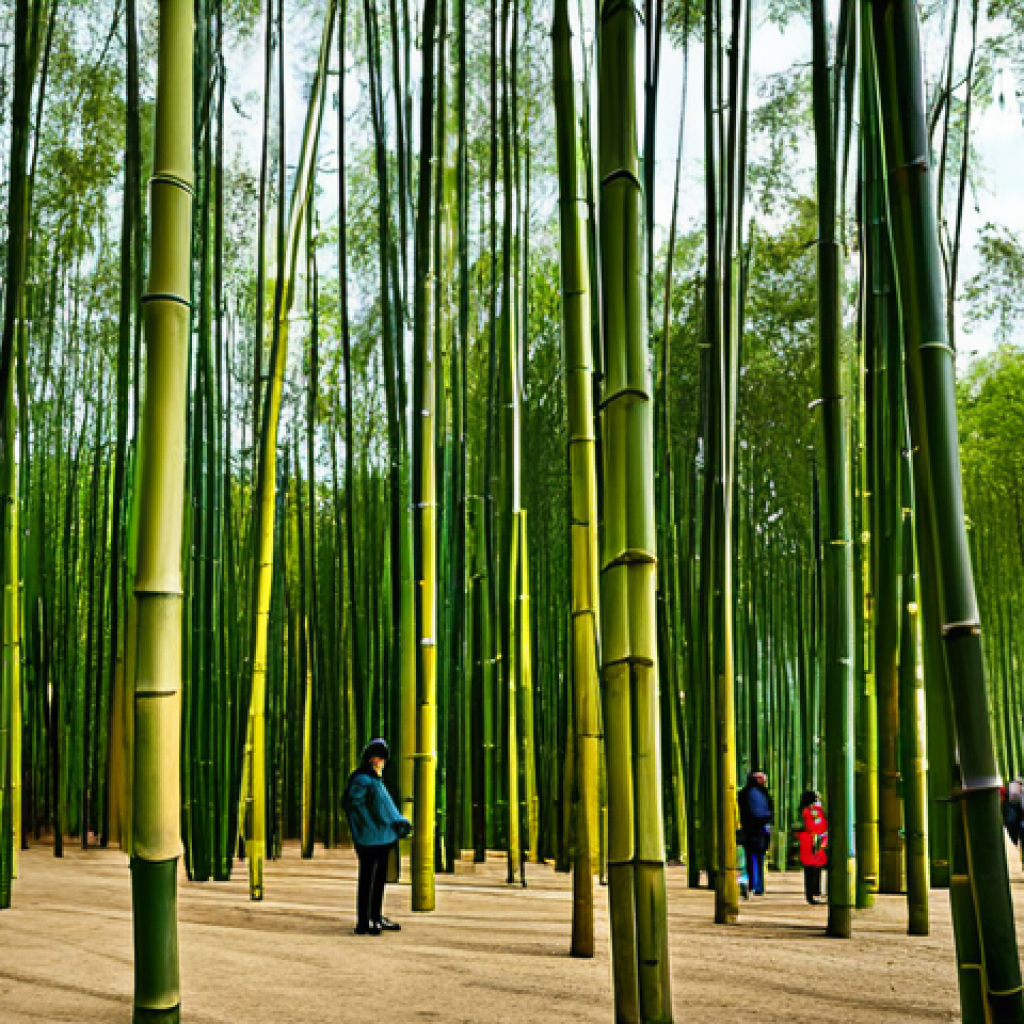 Ephemeral Bamboo Installation**

"A large-scale art installation made entirely of bamboo in a city park, fully clothed people admiring the structure, appropriate content, safe for work, biodegradable materials, natural light, perfect anatomy, correct proportions, natural pose, professional photography, high quality, family-friendly."

**