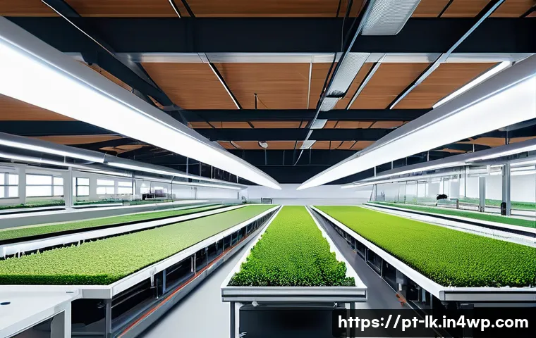 에코크리에이션의 트렌드 및 전망 - A modern sustainable clothing factory interior powered by solar panels visible through large windows...