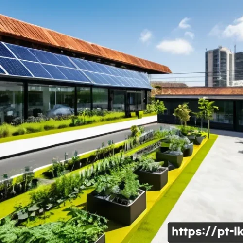 Home 31 에코크리에이션과 공공 정책의 상관관계 - A vibrant urban scene in a Brazilian city showcasing a sustainable innovation hub: diverse entrepren...