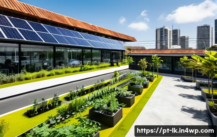 에코크리에이션과 공공 정책의 상관관계 - A vibrant urban scene in a Brazilian city showcasing a sustainable innovation hub: diverse entrepren...